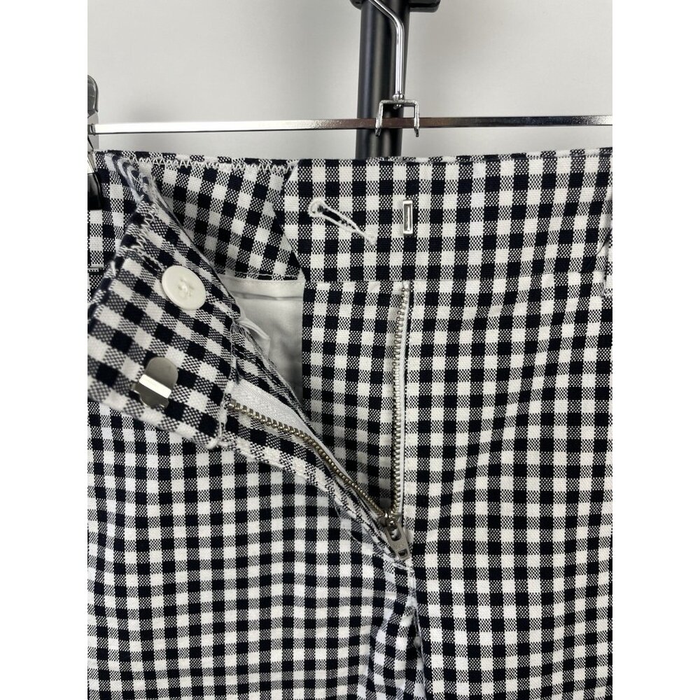 J. Crew Black White Gingham‎ 7” Cotton Stretch Chino Shorts Sz 4 - Picture 4 of 8